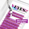 VEYES INC Colored Lash Extensions 03 05 07 15 C/D Curl 8-16mm Mixed Length Tray, Premium Individual Silk Eyelashes, Professional Supplies for Lash Techs (Purple 0.07 C 8-16mm) view 3
