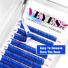 VEYES INC Colored Lash Extensions 03 05 07 15 C/D Curl 8-16mm Mixed Length Tray, Premium Individual Silk Eyelashes, Professional Supplies for Lash Techs (Blue 0.07 D 8-16mm) view 3