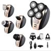 Electric Shaver Bald Head Shaver Head Shavers for Bald Men Electic Razor for Men Waterproof Cordless Trimmer for Nose Ear Face Body Wet Dry Men's Rotary Shavers for Head Shaving Machine 5 in 1 4D view 1