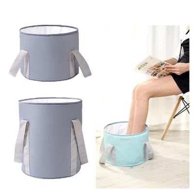 2 Pieces Feet Soaking Tub,Portable Folding Footbath,Bucket For Soaking Feet,foot Basin For Soaking Feet,Travel Foot Bath Tub For Foot Spa Soaking Feet Home Pedicure Basin Outdoor Camping ( Color : Gra