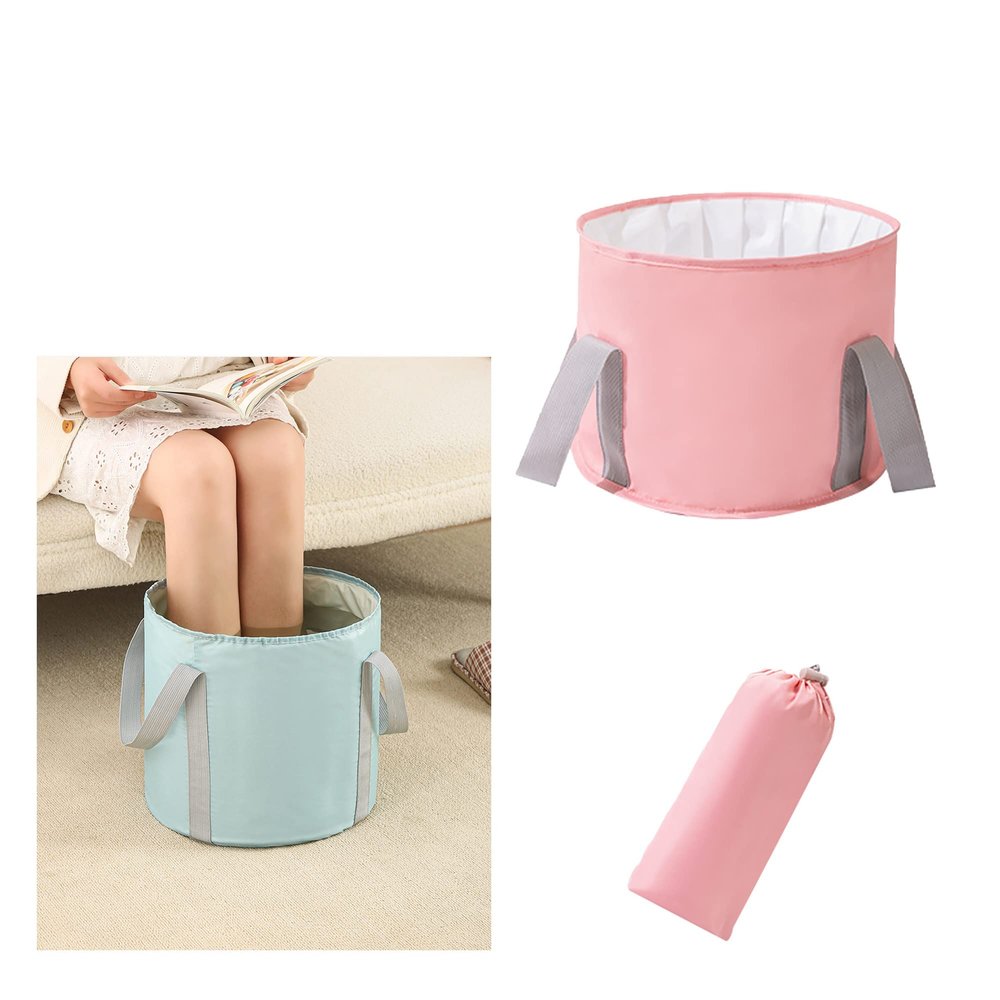 Folding Footbath, Bucket for Soaking Feet,Collapsible Portable Foot Soak Tub,Travel Foot Bath Tub for Foot Spa Soaking Feet,Home Pedicure Basin, Outdoor Camping,Container for Fishing Hiking,Two Sizes