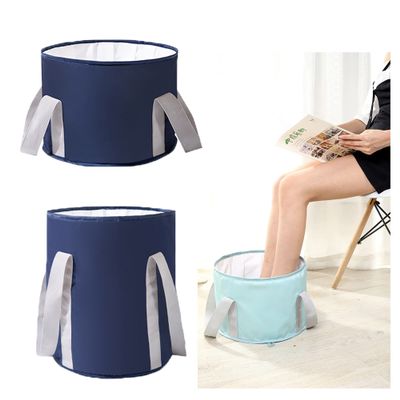 2 Pieces Feet Soaking Tub,Portable Folding Footbath,Bucket For Soaking Feet,foot Basin For Soaking Feet,Travel Foot Bath Tub For Foot Spa Soaking Feet Home Pedicure Basin Outdoor Camping ( Color : Dar