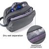 BAGSMART Toiletry Bag for Men, Travel Toiletry Organizer Dopp Kit Water-resistant Shaving Bag for Toiletries Accessories, Door Room Essentials,Grey-basic view 3