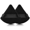 2 Pcs EVAOUXIU Triangle Powder Puff for Face Powder, Soft Plush Setting Makeup Puff, Velour Cosmetic Foundation Blender Sponge Beauty Makeup Tools (Black) view 1
