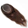 AIRAO Swiss Lace PU Thin Skin Around Men Toupee with Human Hair Piece System Size 7"9" Hair Length 14 Inch Dark Browk 2# view 1