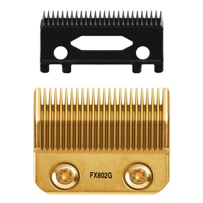 Manxrtod FX802G Replacement Blades Compatible with FX870/FXF880/FX810/FX825/FX673N Clippers, DLC Replacement Taper Blades for BaByli*s* Clipper Blades, Gold