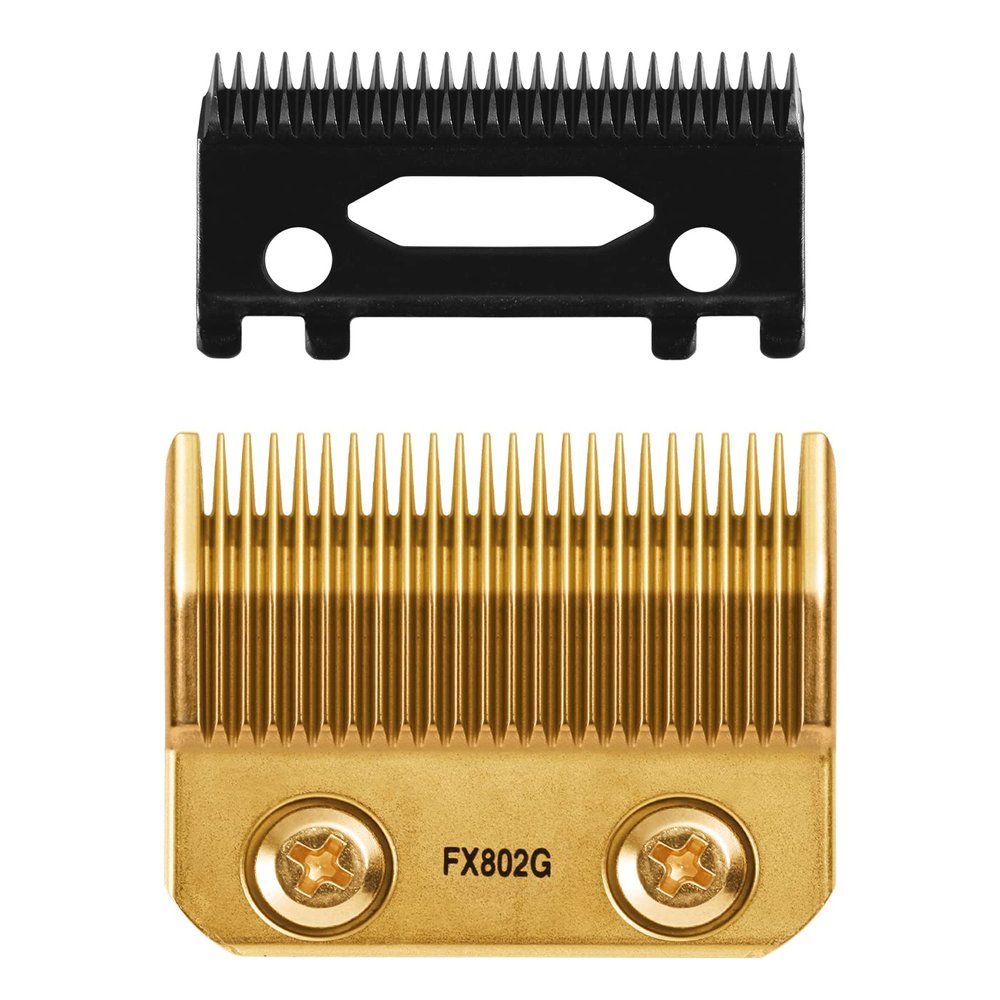 Manxrtod FX802G Replacement Blades Compatible with FX870/FXF880/FX810/FX825/FX673N Clippers, DLC Replacement Taper Blades for BaByli*s* Clipper Blades, Gold