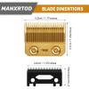 Manxrtod FX802G Replacement Blades Compatible with FX870/FXF880/FX810/FX825/FX673N Clippers, DLC Replacement Taper Blades for BaByli*s* Clipper Blades, Gold view 4