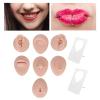 Soft Silicone Flexible Model Body Part, Silicone Nose Tongue Mouth Eye Navel Ear Model Fake Ear with 2 Base for Piercing Practice Acupuncture and Jewelry Display Teaching Tool (Medium Fleshcolor) view 2