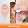 Soft Silicone Flexible Model Body Part Displays Set, Silicone Tongue Mouth Nose Eye Navel Ear Model for Piercing Practice and Jewelry Display Acupuncture Teaching Tool, Education (Light Skin Colour) view 4