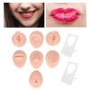 Soft Silicone Flexible Model Body Part, Silicone Nose Tongue Mouth Eye Navel Ear Model Fake Ear with 2 Base for Piercing Practice Acupuncture and Jewelry Display Teaching Tool (Light Skin Colour) view 3