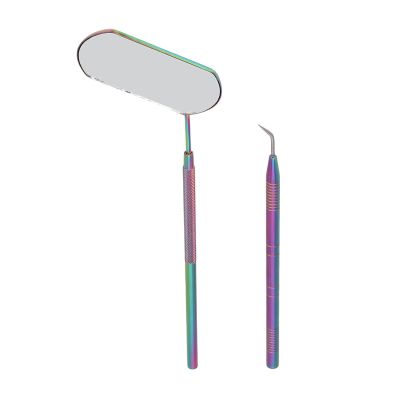 Lash Stick, Colorful Reusable Stainless Steel Portable Eyelash Separator with Mirror for Eyelash Extension