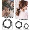 Banugo Spiral Hair Ties, Bachelorette Party Favors, Maid of Honor & Bridesmaid Gifts (8Pcs, Black) view 2