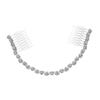 LALAFINA Crystal Hair Comb Silver Stylish Hair Adornment for Wedding Prom Party Rhinestone Accessories for Women 10.2 Inch Elegant Plug Comb view 1