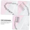 LALAFINA Crystal Hair Comb Silver Stylish Hair Adornment for Wedding Prom Party Rhinestone Accessories for Women 10.2 Inch Elegant Plug Comb view 3