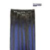 18" Clip in Hair Extensions Remy Human Hair Blue Balayage for Women - Silky Straight 100% Real Human Hair 60grams 4pieces #(1B/Blue) T1B Color view 2