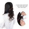 16" Clip in Hair Extensions Remy Human Hair Blue Balayage for Women - Silky Straight 100% Real Human Hair 55grams 4pieces #(1B/Blue) T1B Color view 4