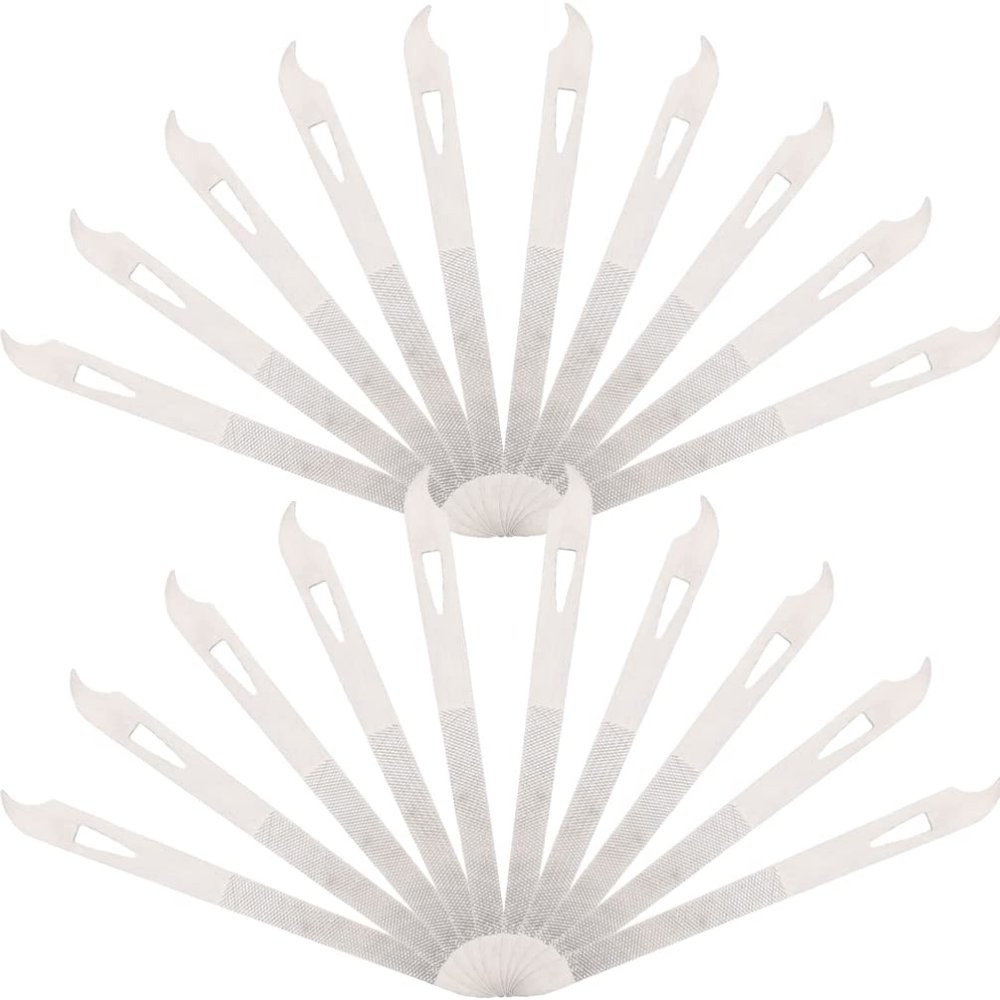 LALAFINA 20pcs Nail Files Reusable Manicure Tools for Natural Nails Convenient and Portable Pedicure Accessories for Home and Salon Use