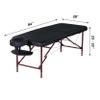 Master Massage Zephyr Lightweight Portable Massage Table Package- Ambient Lighting- Tattoo Table- Spa Bed (Black, Maroon) view 2