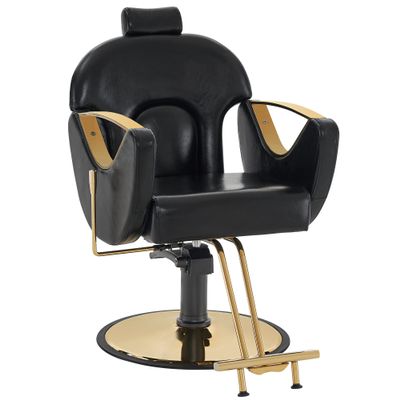 BarberPub Luxurious Classic Barber Chair Hydraulic Pump Recline Beauty Spa Styling Salon for Hair Stylist Equipment 9578(Black)