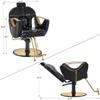 BarberPub Luxurious Classic Barber Chair Hydraulic Pump Recline Beauty Spa Styling Salon for Hair Stylist Equipment 9578(Black) view 2