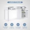 BarberPub Nail Makeup Desk with Drawers Manicure Table Cabinet Storage Beauty Salon Home Office Workstation 2844 (White) view 4