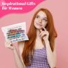 100 Pcs Inspirational Gifts for Girls Women Travel Cheer Makeup Bag Bulk Loved Quotes Cosmetic Bags with Zipper Thank You Encouragement Birthday Gift Bag for Nurse Teacher Friend (You Are Braver) view 3