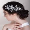 Chargances Wedding Rhinestone Teardrop Flower Hair Comb Bridal Gold Crystal Hair Side Comb Fashion Handmade Headpiece Hair Accessories for Bridal Bridesmaid Women (Gold) view 2