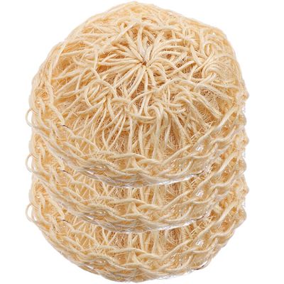 minkissy 3pcs Sisal Bath Scrubbers for Exfoliating Skin Comfortable Shower for Body Cleaning for Daily Use and Travel