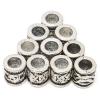 10Pcs Viking Beard Beads for Men Beard, Hair Beard Pendant and Pendant, DIY Bracelet Jewelry Pendants, Norse Dreadlock Beads Hair Tube Beads view 1