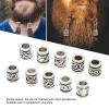 10Pcs Viking Beard Beads for Men Beard, Hair Beard Pendant and Pendant, DIY Bracelet Jewelry Pendants, Norse Dreadlock Beads Hair Tube Beads view 2