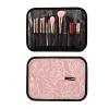 susiyo Pink Bright Line Roses Toiletry Bag Set of 3 Portable Travel Cosmetic Case Makeup Brush Organizer for Women and Girls view 2