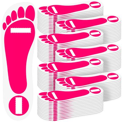 Nuenen 120 Pairs Spray Tan Adhesive Feet Tanning Pads Protectors Disposable Adhesive Spray Tan Feet Pads for Sunless Spray Tanning, Lasting Foot Tent Protection,240 Feet (Pink)