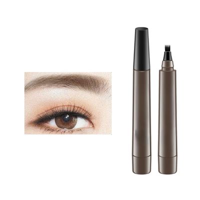 Liquid Eyebrow Pen - Upgrade Eyebrow Pencil TattooPen, Long Lasting, Waterproof and Smudge-proof (Gray Brown#4)