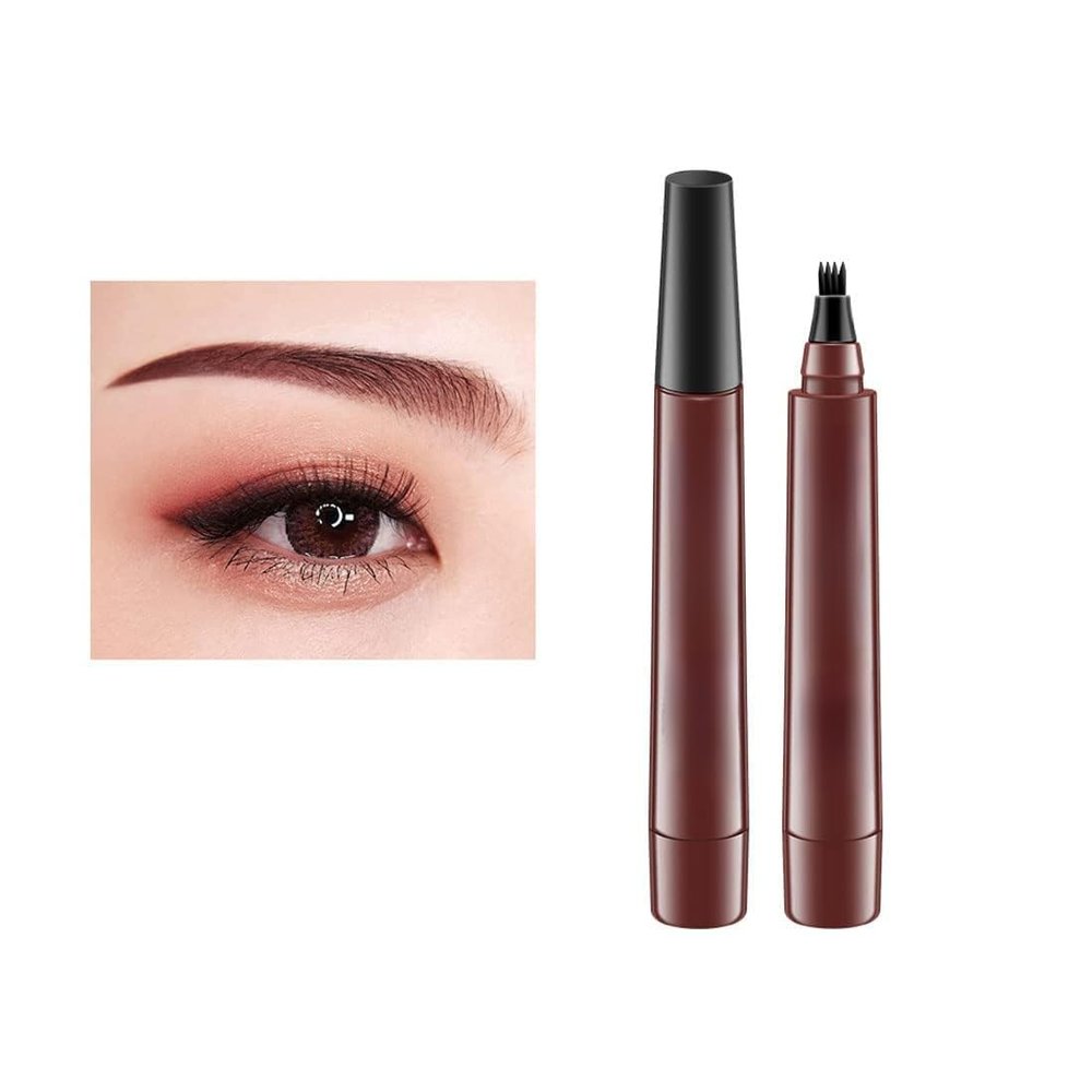Liquid Eyebrow Pen - Upgrade Eyebrow Pencil TattooPen, Long Lasting, Waterproof and Smudge-proof (Reddish Brown#3)