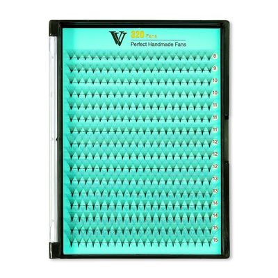 VAVALASH Premade Eyelash Extensions 320 Fans 16D 20D 0.05 Thickness C/D Curl Middle Stem Heat Bonded Russian Volume Lash Extensions (320 Fans-16D-0.05-C-13mm)