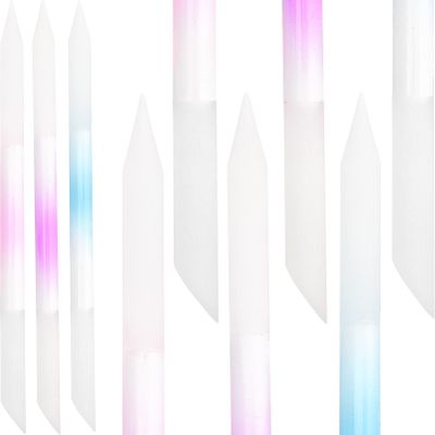 minkissy 6pcs Colorful Glass Nail Files Stylish Manicure Tools for Nail Art and Finishing Cuticle for Home and Salon Use