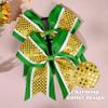 12 PCS 8" Large Glitter Cheer Bows Shiny Girl Hair Bows Ponytail Holder Sparkly Green Cheerleading Softball Team Bow Hair Accessories view 2