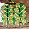 12 PCS 8" Large Glitter Cheer Bows Shiny Girl Hair Bows Ponytail Holder Sparkly Green Cheerleading Softball Team Bow Hair Accessories view 3