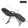 Multipurpose 3-Section Spa Massage Table with Hydraulic Stool, 73-inch Adjustable Tattoo Chair Esthetician Lash Bed with Removable Headrest, Salon Chair Facial Bed for Beauty Barber Massage Equipment view 2