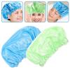 GLEAVI 2pcs Bathing Caps for Women Shower Hair Caps Double-layer Satin Bonnet for Curly Hair Comfortable Bath Hats for Sleeping and Green view 3