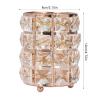 Miskall Crystal Makeup Holder, Metal Elegant Style Wide Application Pen Holder for Brush Pencil Jewelry Home Decoration for Girls Women(Golden) view 2