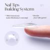 Five Angeles Tipex Instant Apex Nail Tips  Pre-Etched Acrylic Hard Gel Tips Kit for Flat Nails, Long Coffin Deep C Curve, Full Cover Press-On Nails for Beginners, UV Glue & LED Lamp Set view 2