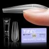 Five Angeles Tipex Instant Apex Gel Nail Tips Kit  500pcs Pre-Etched Sculpted Long Coffin Acrylic Nail Tips, Thicker Full Cover Press-On Nails for Flat Nails, 30g/1.06oz UV Nail Glue Included view 1