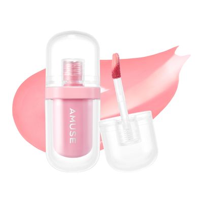 Amuse SEOUL Jel-Fit Tint (01 BOKSOONGA JELLY) - Jelly Lip Stain, Long Lasting Hydrating Lip Gloss, Smooth Moisturizing Lip, Glossy Finish, Vegan, Korean Beauty Makeup