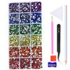 Sunfairy 3/4/5mm Resin Rhinestones Set Glitter Jelly Crystal Garment Clothing Decor Accessories Flatback Rhinestones for Nail Art (CC) view 2