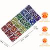 Sunfairy 3/4/5mm Resin Rhinestones Set Glitter Jelly Crystal Garment Clothing Decor Accessories Flatback Rhinestones for Nail Art (CC) view 3