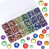 Sunfairy 3/4/5mm Resin Rhinestones Set Glitter Jelly Crystal Garment Clothing Decor Accessories Flatback Rhinestones for Nail Art (CC) view 4