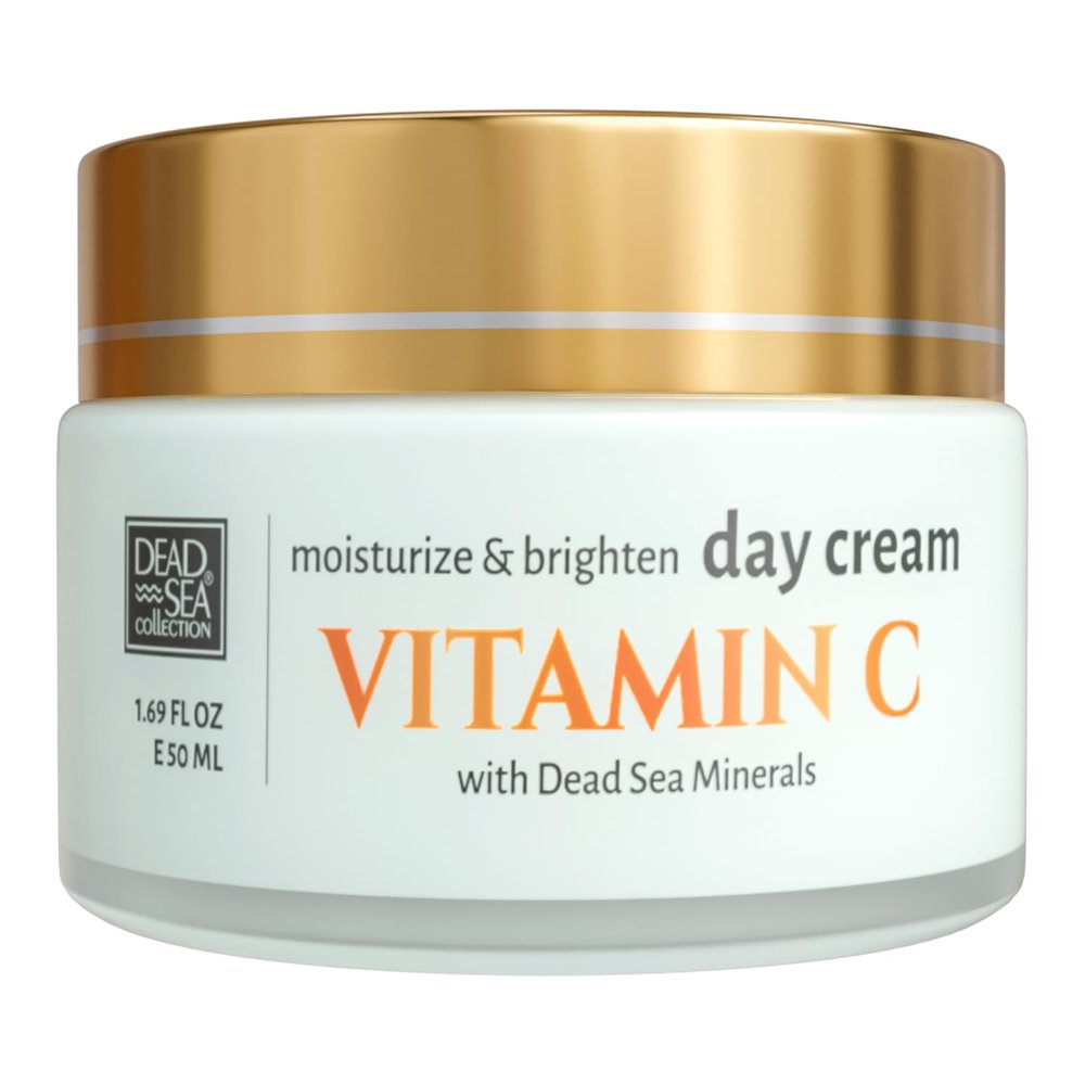 Dead Sea Collection Day Cream for Face with Vitamin C, Dead Sea Minerals, and Vitamin E  Anti Aging Nourishing Skin Care Moisturizer to Reduce Wrinkles (1.69 fl. oz)