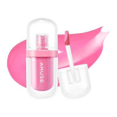 Amuse SEOUL Jel-Fit Tint (04 ROSE MILK) - Jelly Lip Stain, Long Lasting Hydrating Lip Gloss, Smooth Moisturizing Lip, Glossy Finish, Vegan, Korean Beauty Makeup